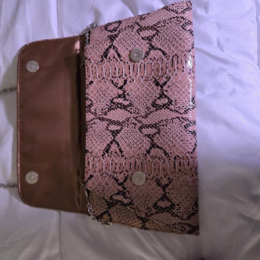 Snakeskin Pattern Clutch Bag